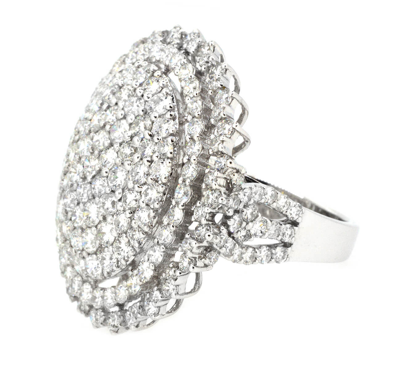 5.42Ct Diamond Ring 18K White Gold