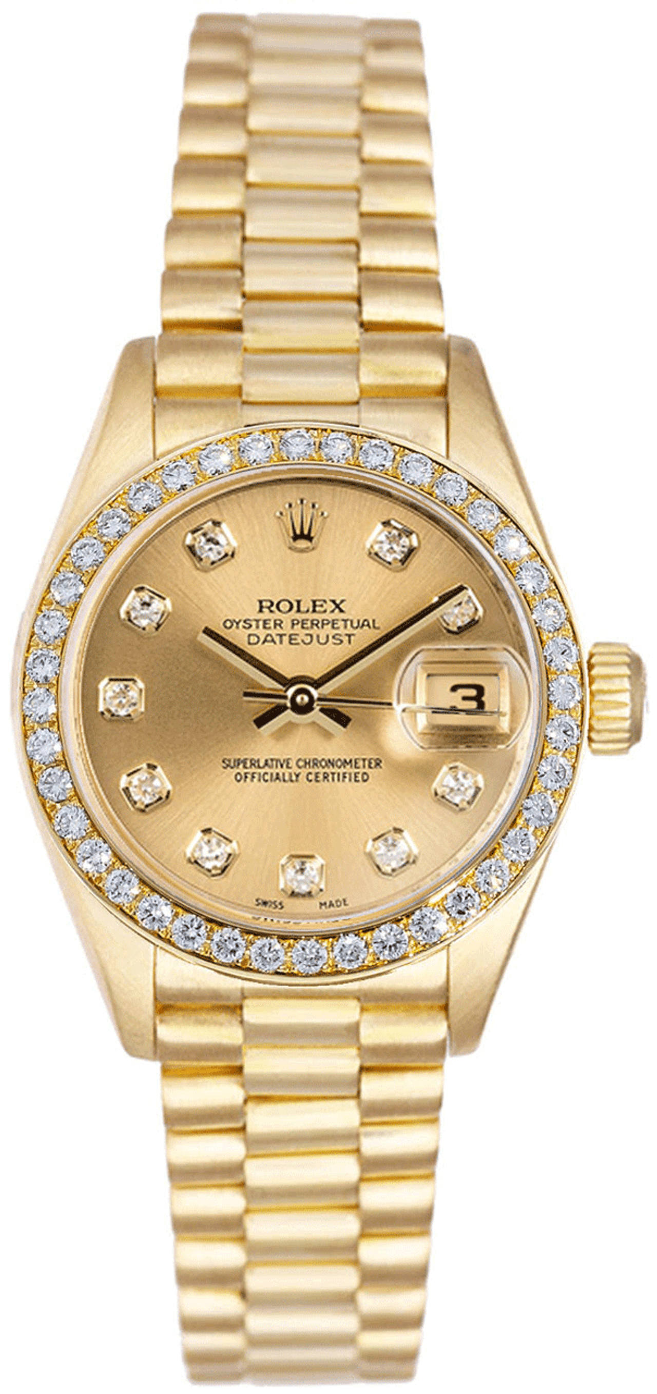 Ladies Rolex Presidential Diamond Dial and Bezel