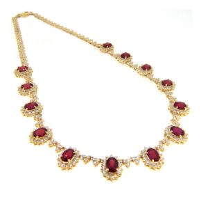 18k 32.6ct Ruby and Gold Necklace
