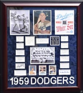 1959 Dodgers Signed Collage