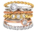 1.2ct Tricolor Diamond Ring 18K