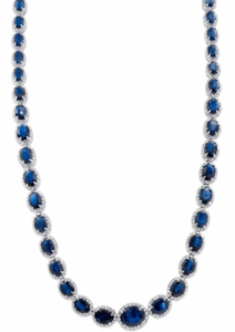 18K 39.92ct Sapphire and Diamond Necklace