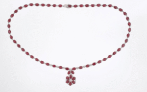 GIA 31.90ct Ruby and 1.18ct Diamond Necklace