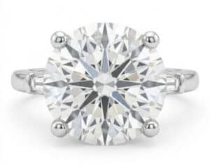 Platinum 3.70ct European Cut Diamond Solitaire Ring