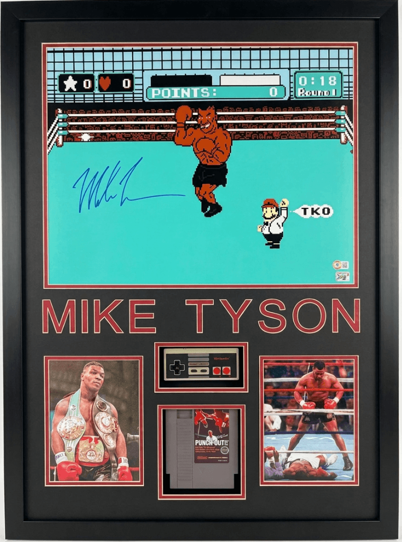 Tyson Signed Punch Out Collage
